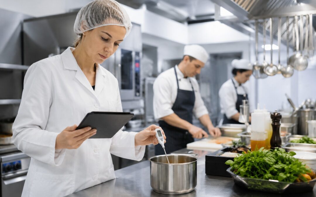Inspección sanitaria en restaurantes y control de seguridad alimentaria