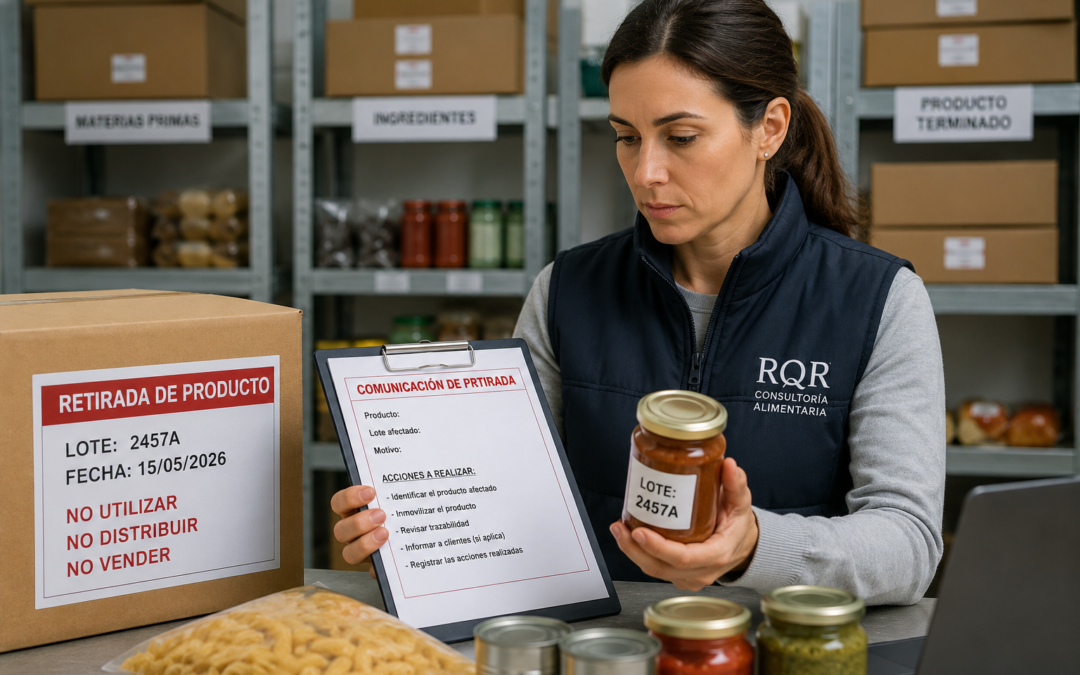 Retirada de producto alimentario y revisión de trazabilidad